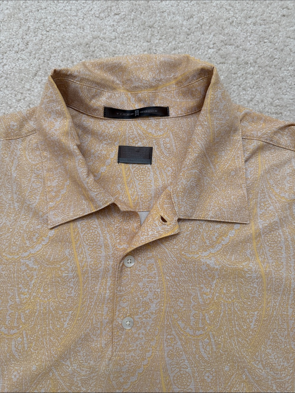 TIGER WOODS NIKE FIT DRY Paisley Polo